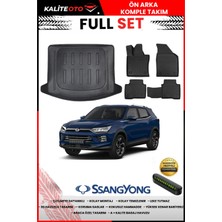 Ko Kaliteoto Ssangyong Korando 2021 Model 3D Bagaj Havuzu ve Paspas Seti+Numaratör Hediyeli