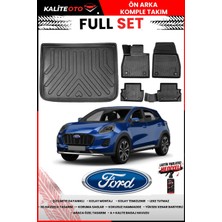 Ko Kaliteoto Ford Puma 2026 Model Üst 3D Bagaj Havuzu ve Paspas Seti+Lastik Parlatıcı