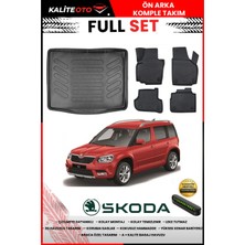 Ko Kaliteoto Skoda Yeti 2009 Model 3D Bagaj Havuzu ve Paspas Seti+Numaratör Hediyeli