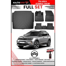 Ko Kaliteoto Citroen C5 Aircross 2020 Model Alt 3D Bagaj Havuzu ve Paspas Seti+Lastik Parlatıcı