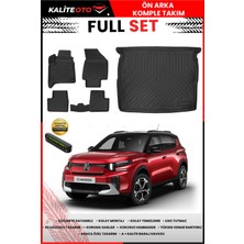 Ko Kaliteoto Citroen C3 Aircross Benzin/hibrit 2025 Model Üst 3D Bagaj Havuzu ve Paspas Seti+Numaratör Hediyeli