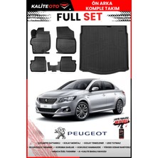 Ko Kaliteoto Peugeot 301 2022 Model 3D Bagaj Havuzu ve Paspas Seti+Lastik Parlatıcı
