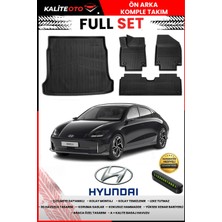 Ko Kaliteoto Hyundai Ioniq 6 2024 Model 3D Bagaj Havuzu ve Paspas Seti+Numaratör Hediyeli