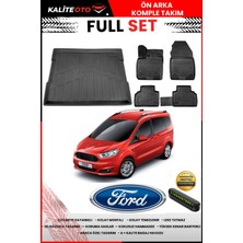 Ko Kaliteoto Ford Courier 2021 Model 3D Bagaj Havuzu ve Paspas Seti+Numaratör Hediyeli