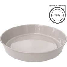 ToXA Saksı Tabağı 9.5cm Klasik Tabak No3 Tabak Beyaz Serinova Parlak Plastik Altlık