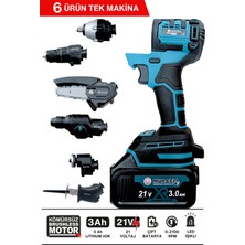 Mur-Cell MUR-9019 6 Lı Değişen Kafa Tilki Kuyruğu Taşlama Darbeli Vidalama Kırıcı Hilti Testere