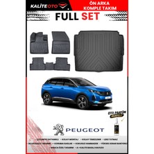 Ko Kaliteoto Peugeot 3008 2019 Model Alt 3D Bagaj Havuzu ve Paspas Seti+Oto Parfümlü