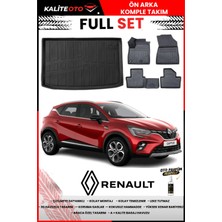 Ko Kaliteoto Renault Captur 2020 Model Üst 3D Bagaj Havuzu ve Paspas Seti+Oto Parfümlü