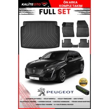 Ko Kaliteoto Peugeot 308 2023 Model 3D Bagaj Havuzu ve Paspas Seti+Numaratör Hediyeli