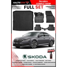 Ko Kaliteoto Skoda Superb 2023 Model 3D Bagaj Havuzu ve Paspas Seti+Lastik Parlatıcı