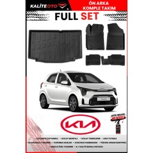 Ko Kaliteoto Kia Picanto 2026 Model 3D Bagaj Havuzu ve Paspas Seti+Lastik Parlatıcı