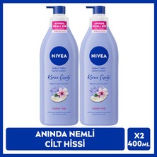 Nivea Kiraz Çiçeği Değerli Yağlar İçeren Nemlendirici Vücut Bakım Losyonu 400ml, Kuru Cilt, X2 Adet