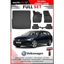 Ko Kaliteoto Volkswagen Passat B8 Variant 2019 Model 3D Bagaj Havuzu ve Paspas Seti+Lastik Parlatıcı