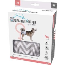 M-Pets Dişi Köpekler Için Yıkanabilir Külot 2li Xl