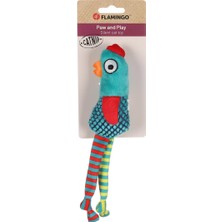 Flamingo Cat Raibo Catnipli Renkli Kumaş Tavuk Oyuncak / Yeşil Kedi Oyuncağı