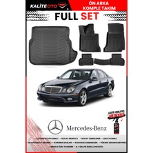 Ko Kaliteoto Mercedes E Serisi W211 2002 Model 3D Bagaj Havuzu ve Paspas Seti+Lastik Parlatıcı