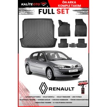 Ko Kaliteoto Renault Megane 2 Sedan 2004 Model 3D Bagaj Havuzu ve Paspas Seti+Lastik Parlatıcı
