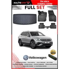 Ko Kaliteoto Tiguan Allspace 2022 Model 6.7 Koltuklar Açık 3D Bagaj Havuzu ve Paspas Seti+Numaratör Hediyeli