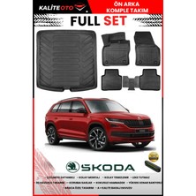 Ko Kaliteoto Skoda Kodiaq 2023 Model 3D Bagaj Havuzu ve Paspas Seti+Numaratör Hediyeli