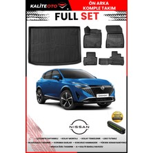 Ko Kaliteoto Nissan Qashqai Benzinli 2024 Model Üst 3D Bagaj Havuzu ve Paspas Seti+Numaratör Hediyeli