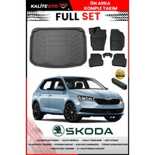 Ko Kaliteoto Skoda Fabia 2018 Model 3D Bagaj Havuzu ve Paspas Seti+Numaratör Hediyeli