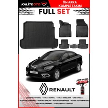 Ko Kaliteoto Renault Fluence 2010 Model 3D Bagaj Havuzu ve Paspas Seti+Lastik Parlatıcı