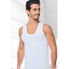 Seher Erkek Penye Atlet 6'lı Paket Beyaz Yumuşak Doku ile Nefes Alabilir Konfor