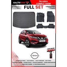 Ko Kaliteoto Nissan Qashqai 2021 Model Alt 3D Bagaj Havuzu ve Paspas Seti+Lastik Parlatıcı