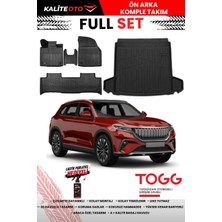 Ko Kaliteoto Togg T10X 2026 Model 3D Bagaj Havuzu ve Paspas Seti+Lastik Parlatıcı