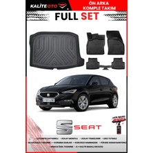 Ko Kaliteoto Seat Leon Otomatik Vites 2023 Model 3D Bagaj Havuzu ve Paspas Seti+Lastik Parlatıcı