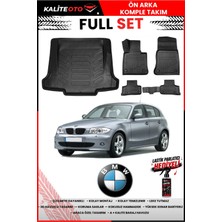 Ko Kaliteoto Bmw 1 Serisi E87 2007 Model 3D Bagaj Havuzu ve Paspas Seti+Lastik Parlatıcı
