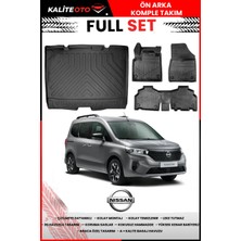 Ko Kaliteoto Nissan Townstar 2024 Model 3D Bagaj Havuzu ve Paspas Seti+Oto Parfümlü