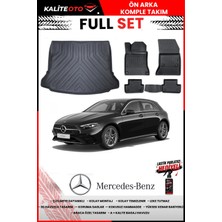 Ko Kaliteoto Mercedes A Serisi W177 Hatchback 2018 Model Cepli 3D Bagaj Havuzu ve Paspas Seti+Lastik Parlatıcı