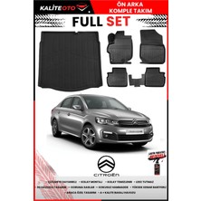 Ko Kaliteoto Citroen C-Elysee 2017 Model 3D Bagaj Havuzu ve Paspas Seti+Lastik Parlatıcı
