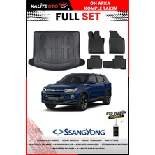 Ko Kaliteoto Ssangyong Korando 2023 Model 3D Bagaj Havuzu ve Paspas Seti+Oto Parfümlü