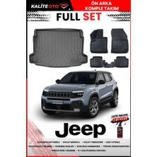 Ko Kaliteoto Jeep Avanger 2026 Model Elektrikli Üst 3D Bagaj Havuzu ve Paspas Seti+Lastik Parlatıcı