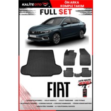 Ko Kaliteoto Fiat Egea Sedan 2022 Model 3D Bagaj Havuzu ve Paspas Seti+Lastik Parlatıcı