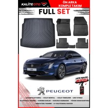 Ko Kaliteoto Peugeot 508 2022 Model 3D Bagaj Havuzu ve Paspas Seti+Lastik Parlatıcı