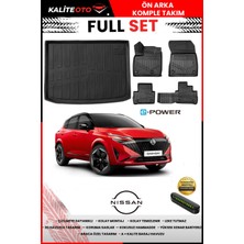 Ko Kaliteoto Nissan Qashqai E-Power 2024 Model Üst 3D Bagaj Havuzu ve Paspas Seti+Numaratör Hediyeli