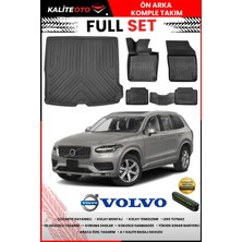 Ko Kaliteoto Volvo XC90 2024 Model 6.7 Koltuklar Kapalı 3D Bagaj Havuzu ve Paspas Seti+Numaratör Hediyeli