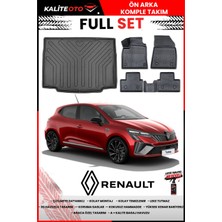 Ko Kaliteoto Renault Clio 5 2024 Model 3D Bagaj Havuzu ve Paspas Seti+Lastik Parlatıcı