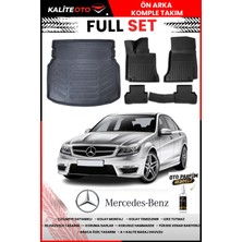 Ko Kaliteoto Mercedes C Serisi W204 2008 Model Rampalı 3D Bagaj Havuzu ve Paspas Seti+Oto Parfümlü