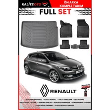 Ko Kaliteoto Renault Megane 3 Hatchback 2014 Model 3D Bagaj Havuzu ve Paspas Seti+Lastik Parlatıcı
