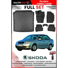 Ko Kaliteoto Skoda Fabia Sedan 2004 Model 3D Bagaj Havuzu ve Paspas Seti+Lastik Parlatıcı