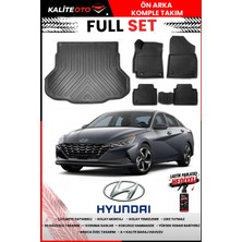 Ko Kaliteoto Hyundai Elentra 2023 Model 3D Bagaj Havuzu ve Paspas Seti+Lastik Parlatıcı