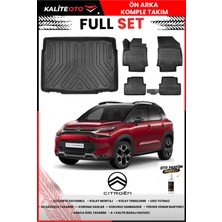 Ko Kaliteoto Citroen C3 Aircross 2021 Model Alt 3D Bagaj Havuzu ve Paspas Seti+Oto Parfümlü