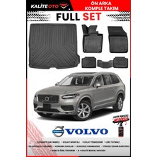 Ko Kaliteoto Volvo XC90 2023 Model 6.7 Koltuklar Kapalı 3D Bagaj Havuzu ve Paspas Seti+Lastik Parlatıcı