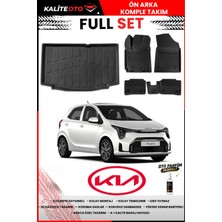Ko Kaliteoto Kia Picanto 2021 Model 3D Bagaj Havuzu ve Paspas Seti+Oto Parfümlü