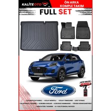 Ko Kaliteoto Ford Puma 2025 Model Alt 3D Bagaj Havuzu ve Paspas Seti+Lastik Parlatıcı