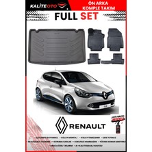 Ko Kaliteoto Renault Clio 4 2016 Model 3D Bagaj Havuzu ve Paspas Seti+Lastik Parlatıcı